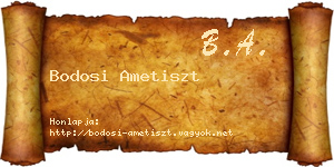 Bodosi Ametiszt névjegykártya